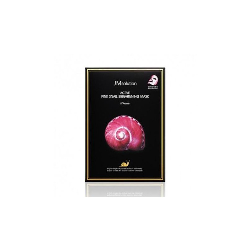 Jmsolution Active Pink Snail Brightening Mask Prime, Тканевая маска с муцином розовой улитки