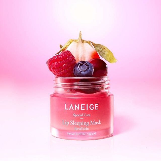 Laneige Lip Sleeping Mask (Berry), Миниатюра ночной маски для губ с ягодами, 8 гр