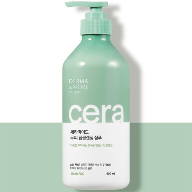 Derma&More CERA Shampoo, Профессиональный шампунь на основе керамидов для поврежденных волос, 600 мл
