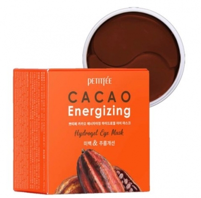 Petitfee Cacao Energizing Hydrogel Eye Patch, Тонизирующий патчи с какао, 60 шт