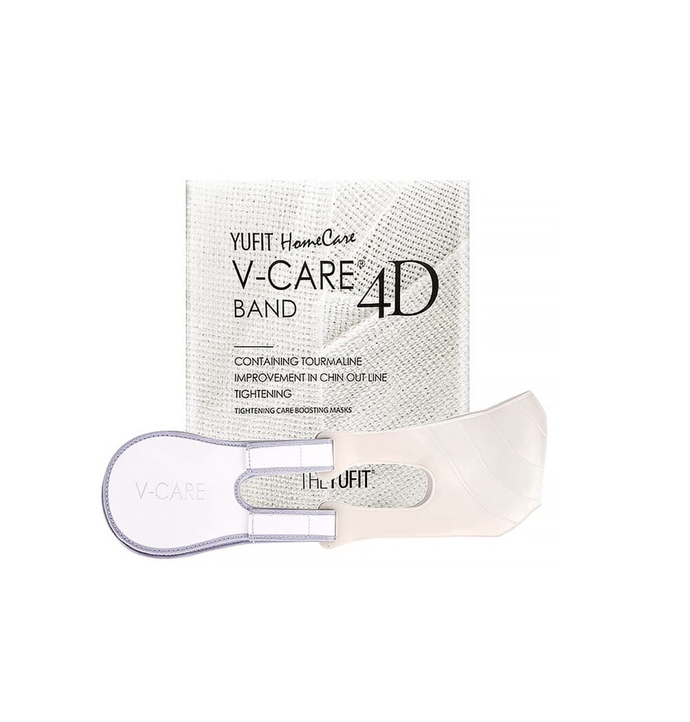 Home Care V-Care Band, Турмалиновый силиконовый бандаж для подтяжки овала лица, 1 шт