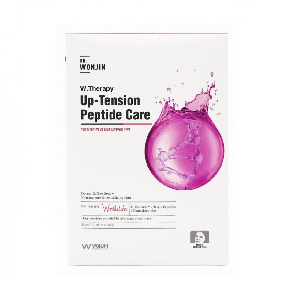 Wonjin Therapy Up-Tension Peptide Care, Тканевая лифтинг-маска для лица с пептидами, 1 шт