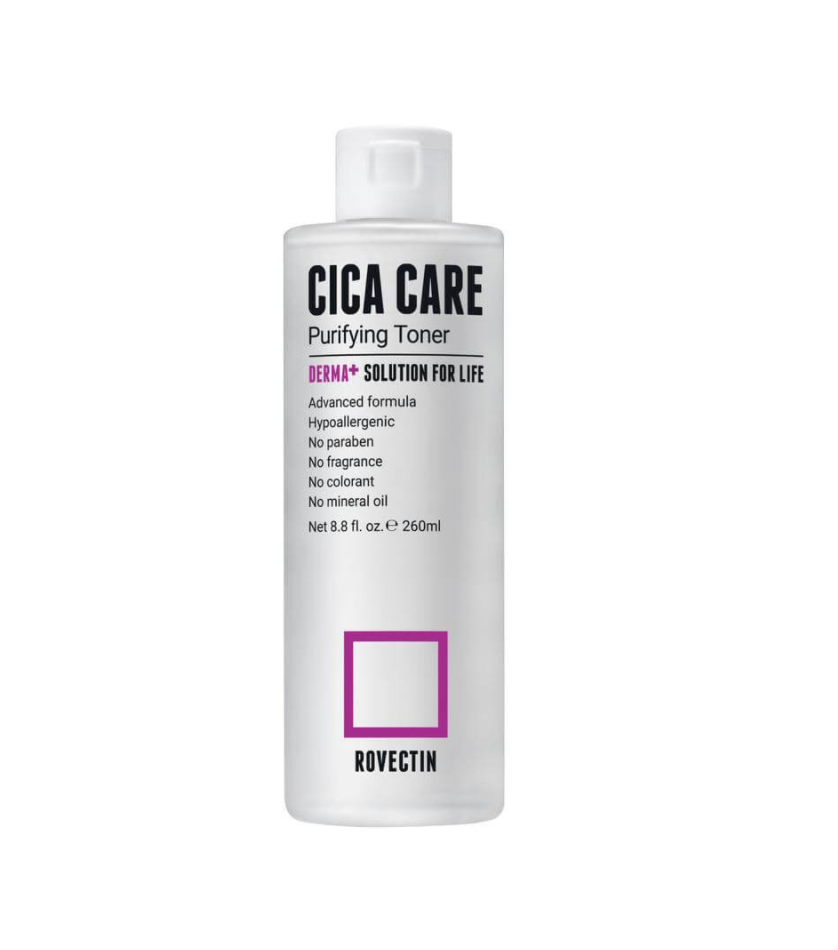 Rovectin Skin Essentials Cica Care Purifying Toner, Успокаивающий тонер для чувствительной кожи, 260 мл