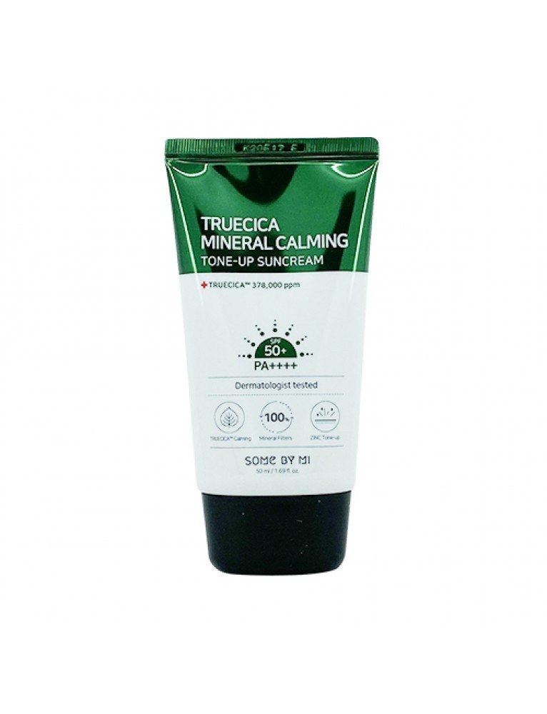 Some By Mi Truecica Mineral Calming Tone-Up Sunscreen 50 PA++++, Солнцезащитный крем для ровного тона, 50 мл