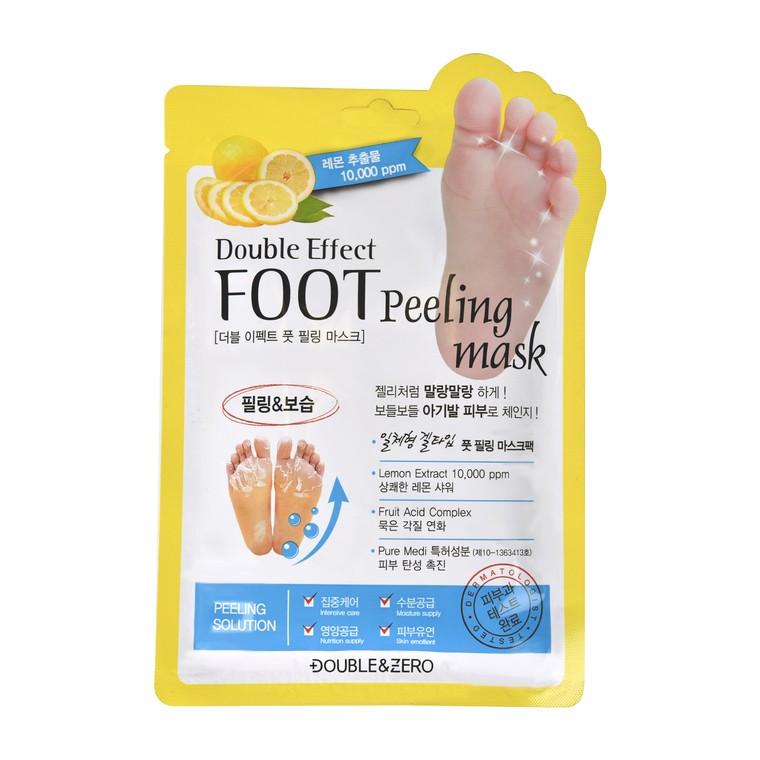 Double & Zero Double Effect Foot Peeling Mask, Пилинг-носочки для ног, 1 пара