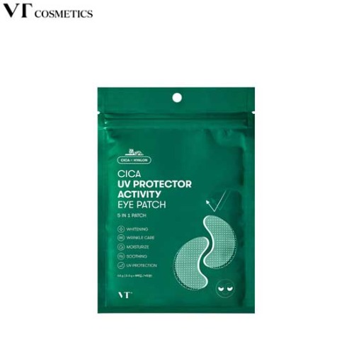 VT Cica UV Protector Activity Eye Patch, Восстанавливающие патчи с UV защитой, 8 шт