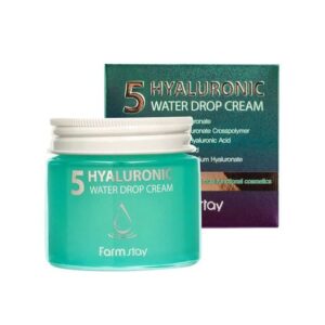 FarmStay 5 Hyaluronic Water Drop Cream, Увлажняющий крем с 5 видами гиалуроновой кислоты, 80 мл