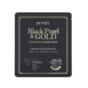 Petitfee Black Pearl & Gold Hydrogel Mask Pack,  Гидрогелевая маска черный жемчуг, 1 шт