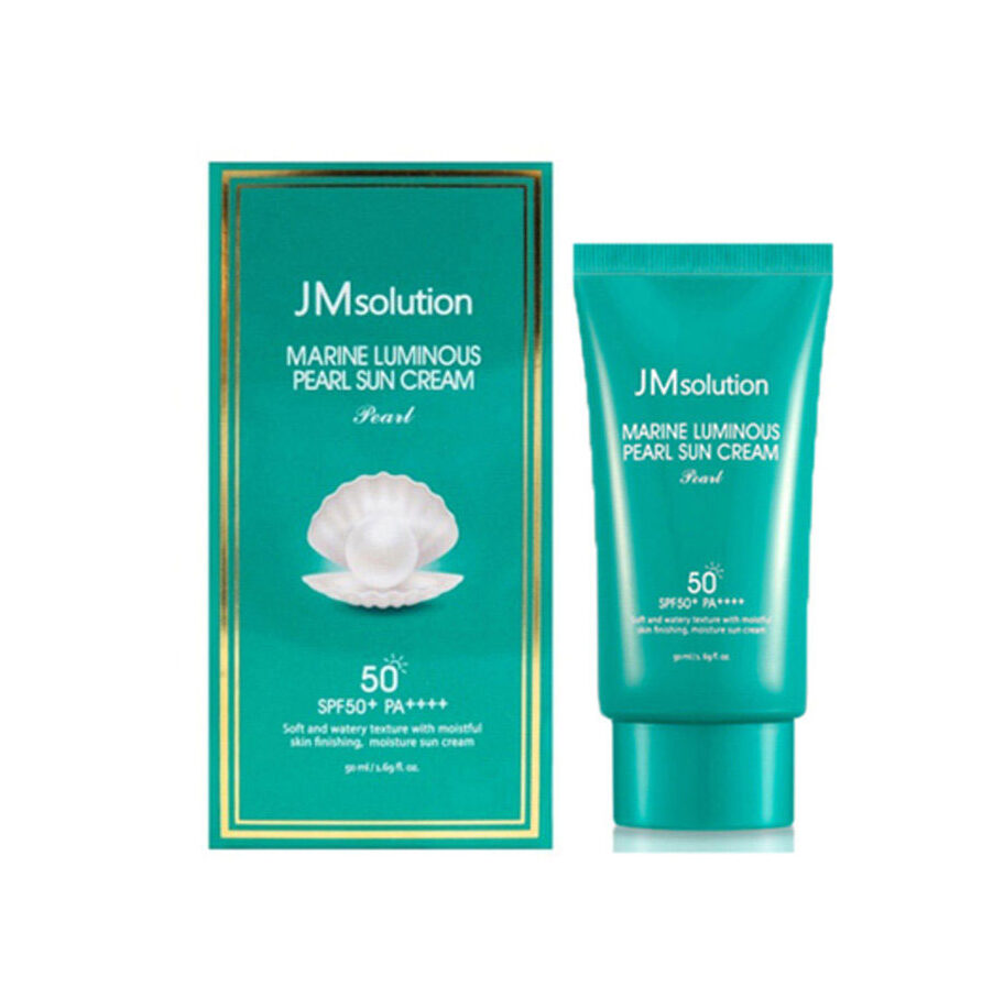 JMsolution Marine Luminous Pearl Sun Cream SPF 50+ PA++++, Солнцезащитный крем с экстрактом жемчуга, 50 мл