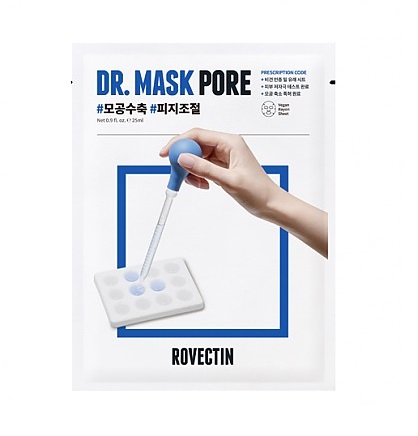 Rovectin Skin Essentials Dr. Mask Pore, Тканевая маска для сужения и очищения пор, 1 шт