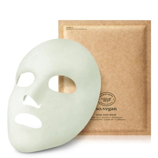 So Natural So.vegan Noni Deep Mask, Веганская восстанавливающая маска с экстрактом нони, 1 шт