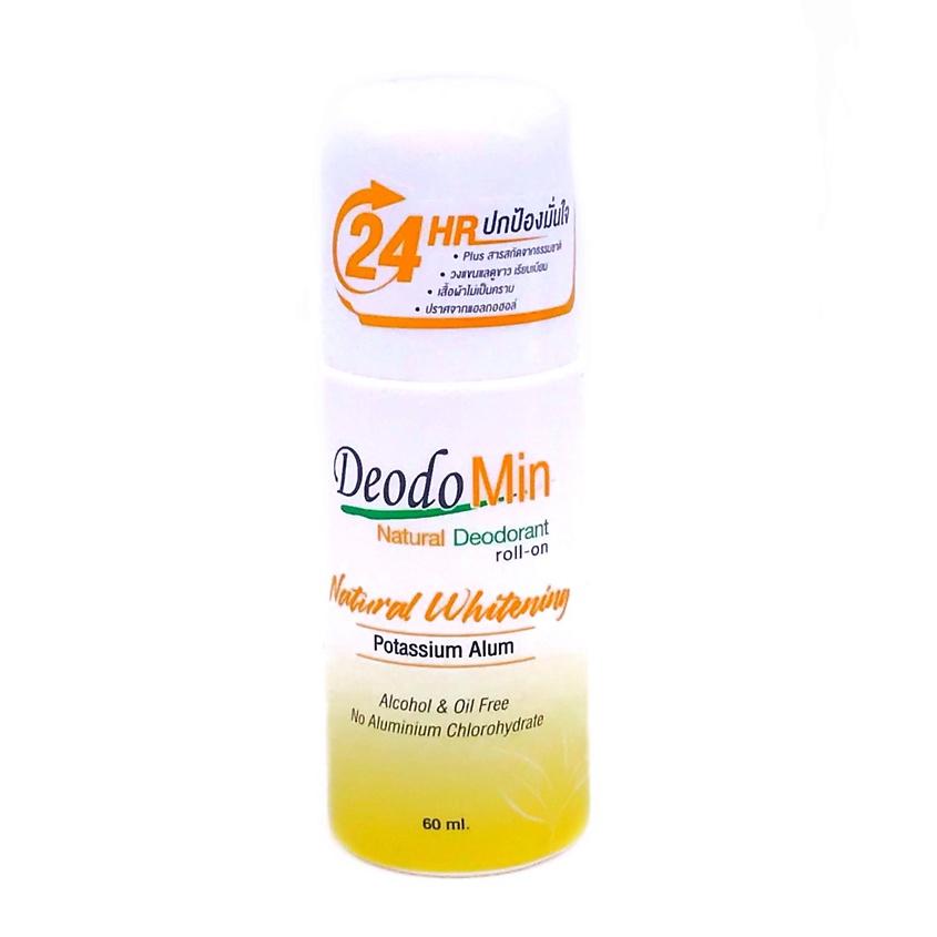 DeodoMin Roll-On Whitening, Натуральный отбеливающий дезодорант, 60мл