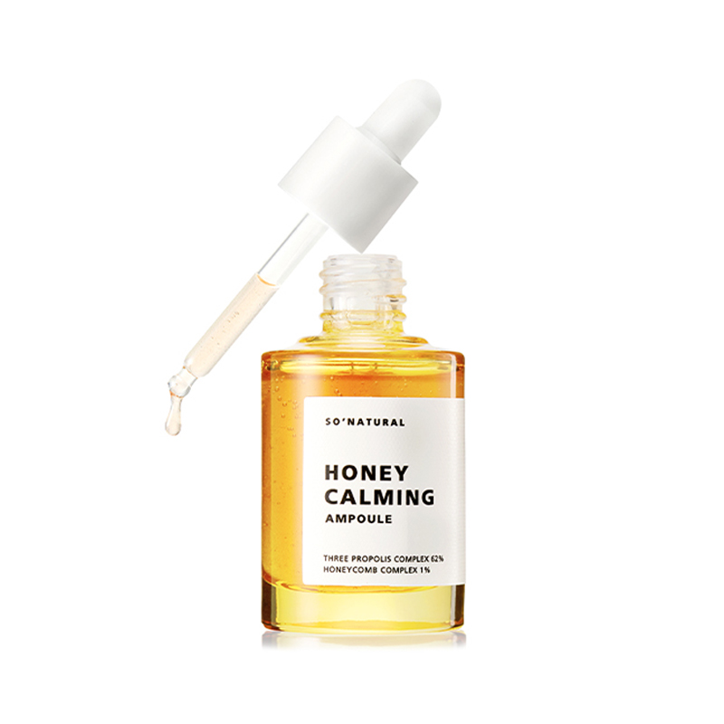 So Natural Honey Calming Ampoule, Оздоравливающая сыворотка на основе экстракта прополиса, 30 мл