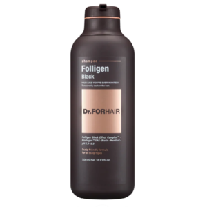 Dr.Forhair Folligen Black Shampoo, Шампунь бустинг глубокого восстановления для темных волос, 500 мл