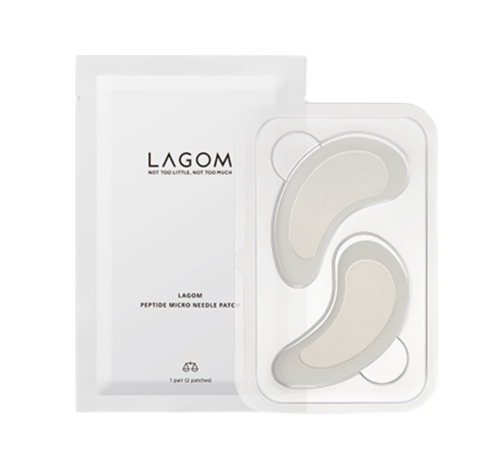 Lagom Peptide Micro Needle Patch, Пептидные микроигольчатые патчи, 1 пара (2 шт)