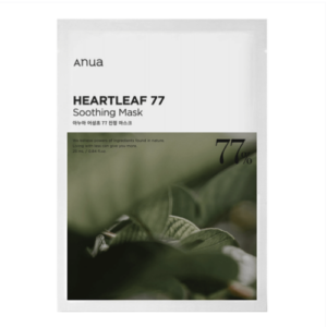 Anua Heartleaf 77% Soothing Sheet Mask, Успокаивающая тканевая маска с хауттюйнией, 1 шт