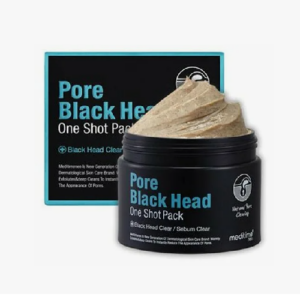 Meditime Pore Black Head One Shot Pack, Разогревающая глиняная маска от черных точек, 50 мл