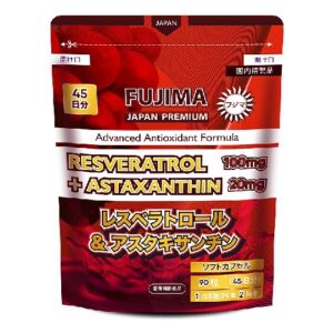 Fujima Advanced Antioxidant Formula Resveratrol+Astaxanthin, Ресвератрол+Астаксантин, 45 дней